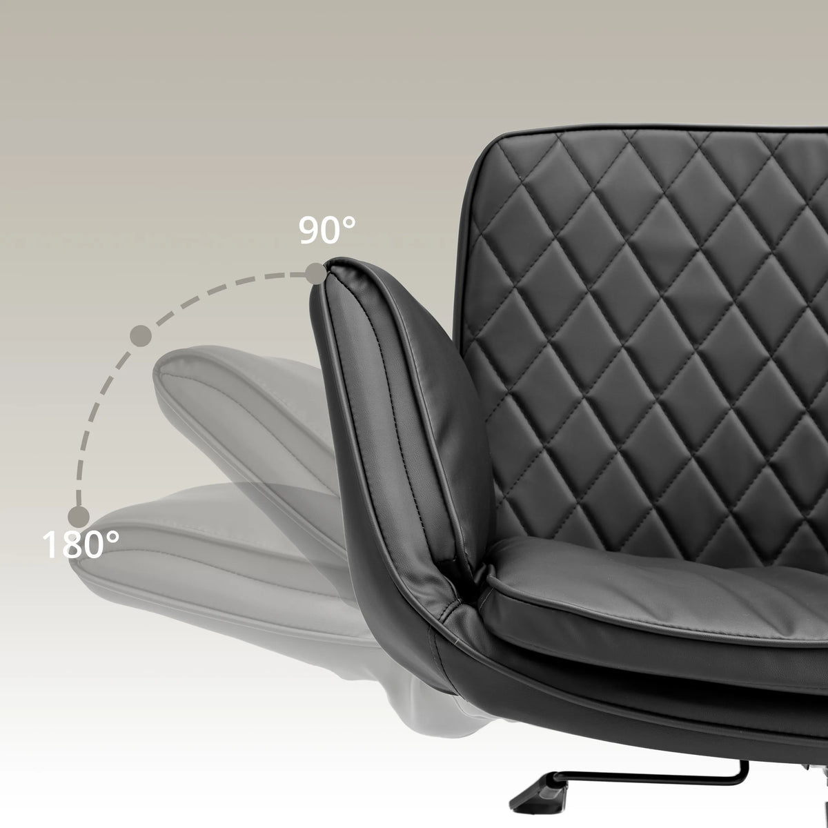 Reposabrazos giratorio de la Silla Home Office Criss-Cross 10 con un rango de ajuste de 90° a 180° de hjh LIVING