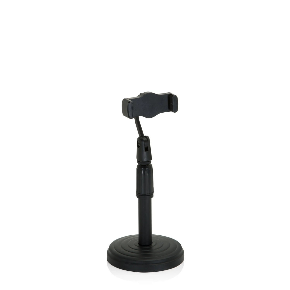 Soporte para teléfono móvil y tableta FLEXMOBI II en color negro con base redonda y brazo ajustable de hjh OFFICE