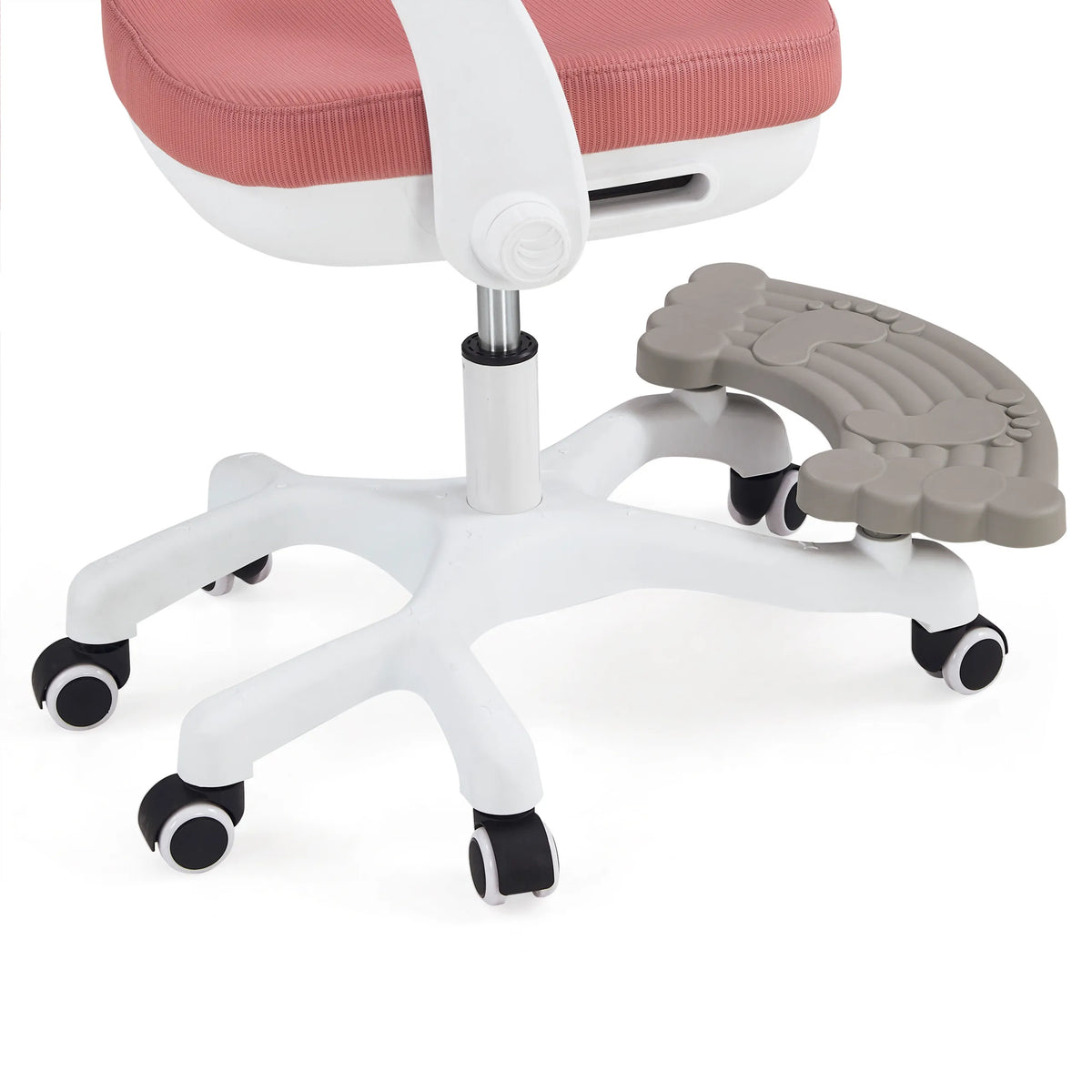 Reposapiés y base blanca con ruedas de la silla giratoria para niños Kiddy Smart Step de hjh OFFICE