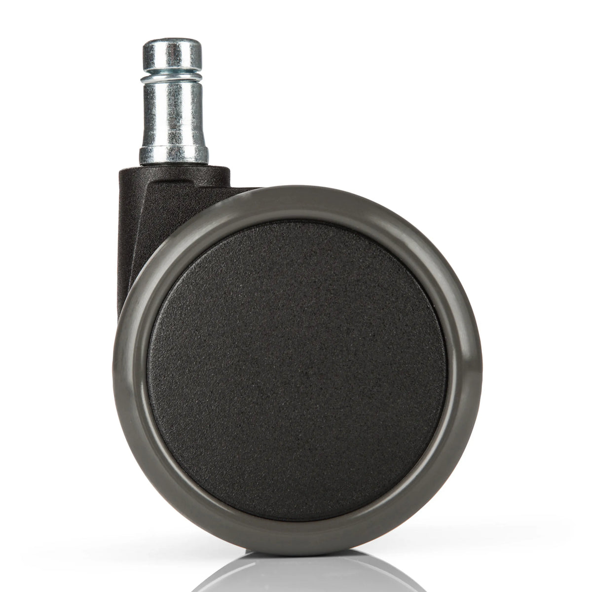 Ruedas para sillas 5x ROLO 11mm/65mm negras para suelos duros con pin de metal plateado de hjh OFFICE