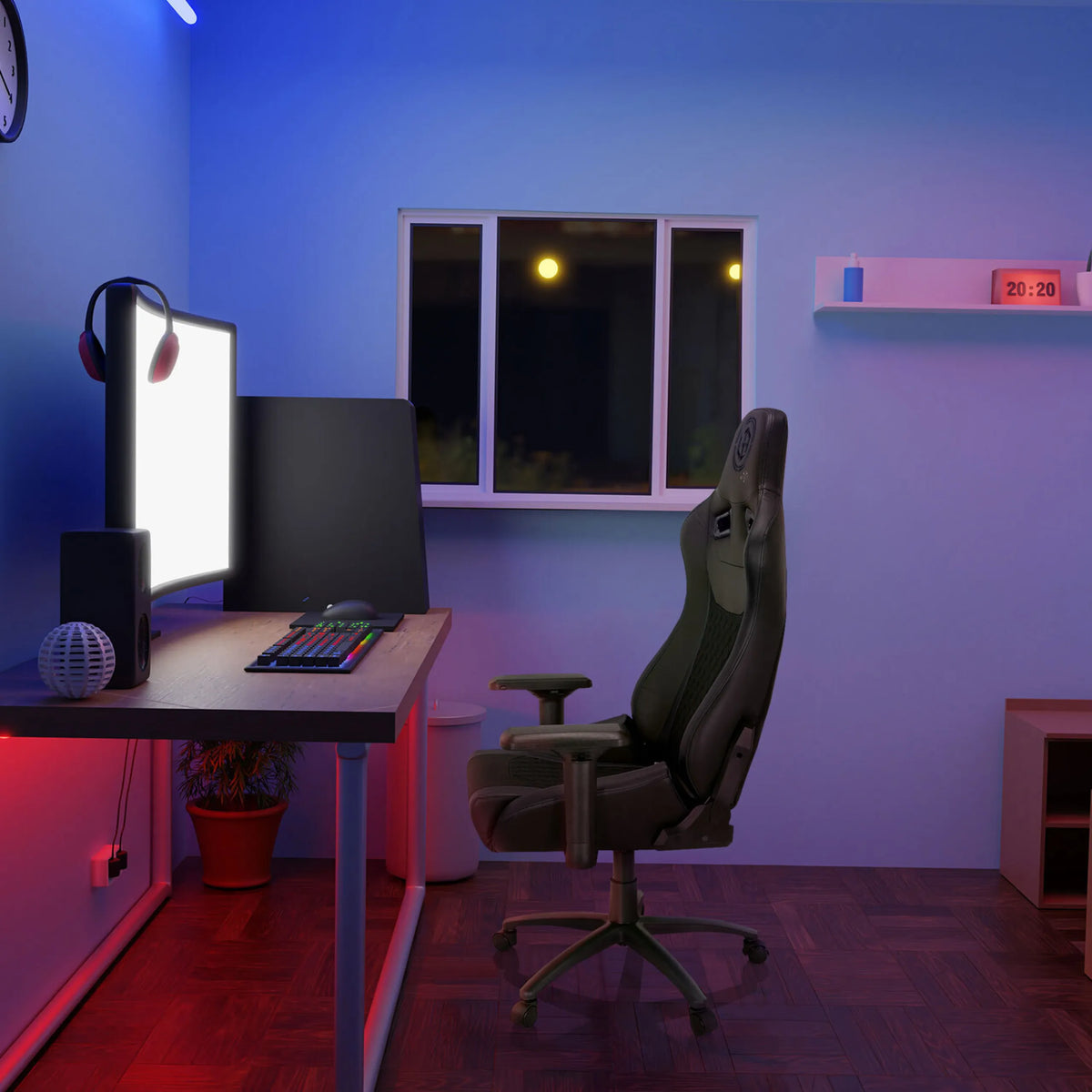 Silla gaming negra GAMEBREAKER SX 04 con respaldo alto y reposabrazos de hjh OFFICE