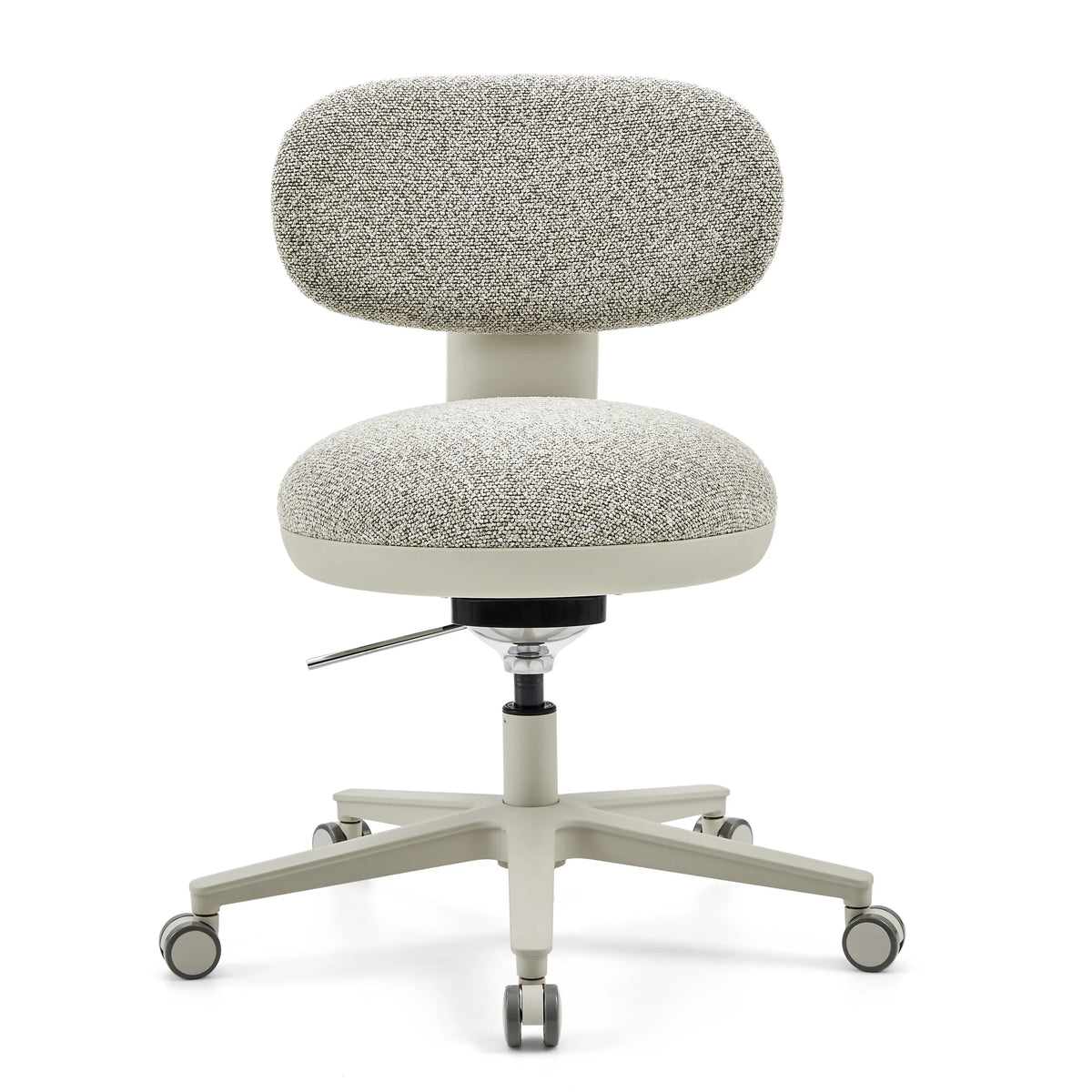 Silla Home Office SITMOTION W gris con funda de tela estructurada y base de cinco ruedas de hjh OFFICE – vista de 360° (vista frontal 0°)