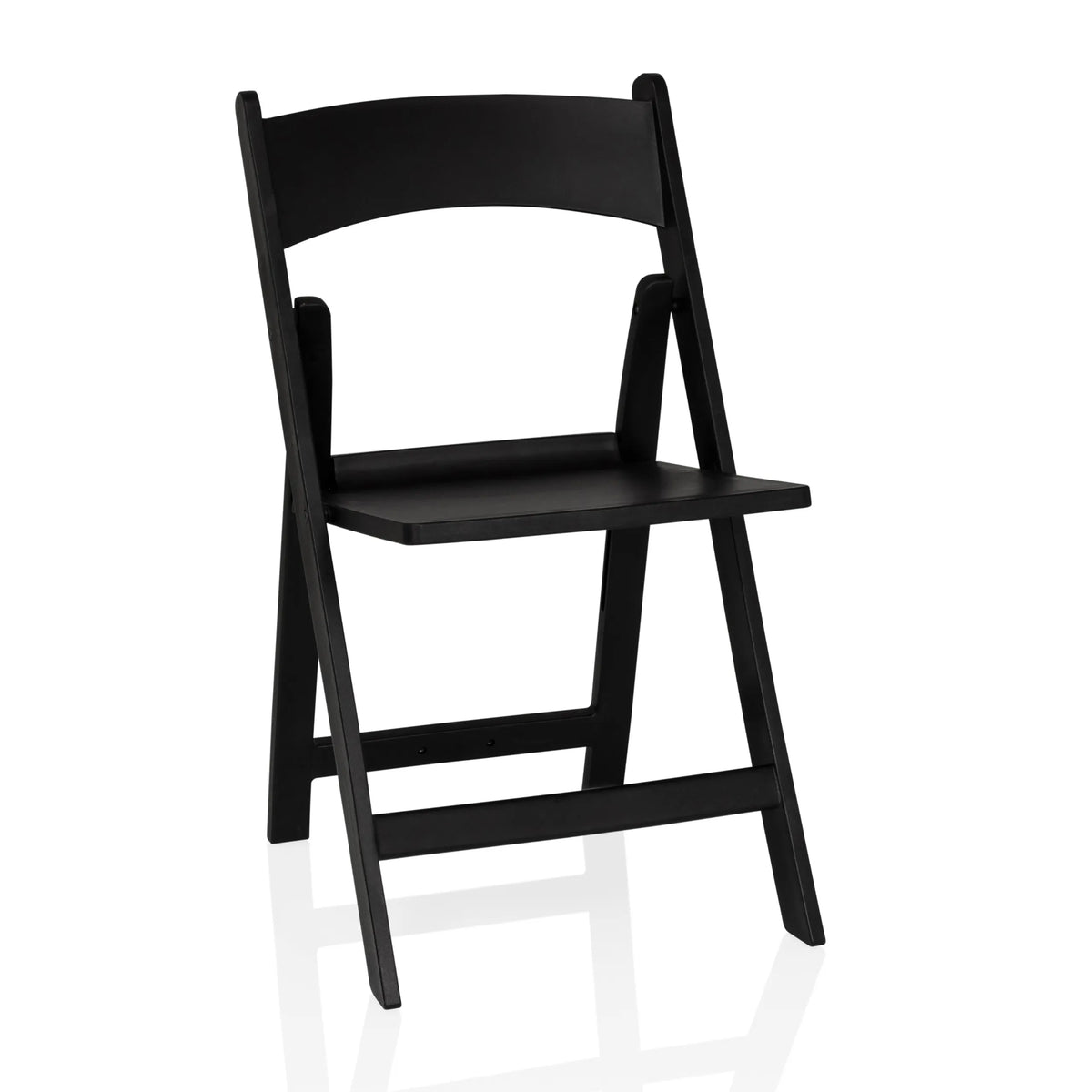 Silla de exterior negra TRAVANO 1 con respaldo y estructura cuadrada de hjh LIVING – vista de 360° (vista frontal 14°)
