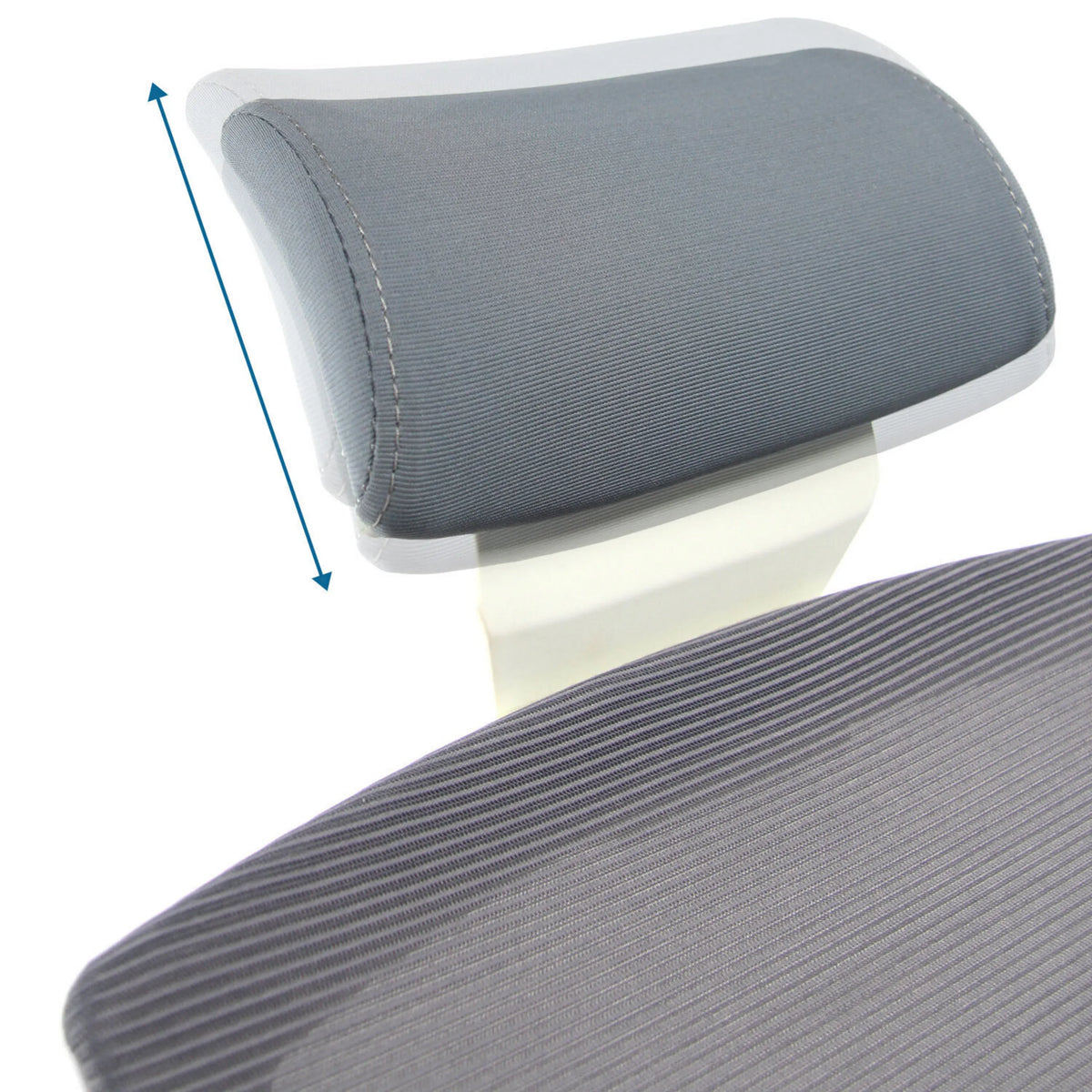 Reposacabezas regulable en altura en color gris de la Silla de oficina profesional CAPTIVO BASE W de hjh OFFICE