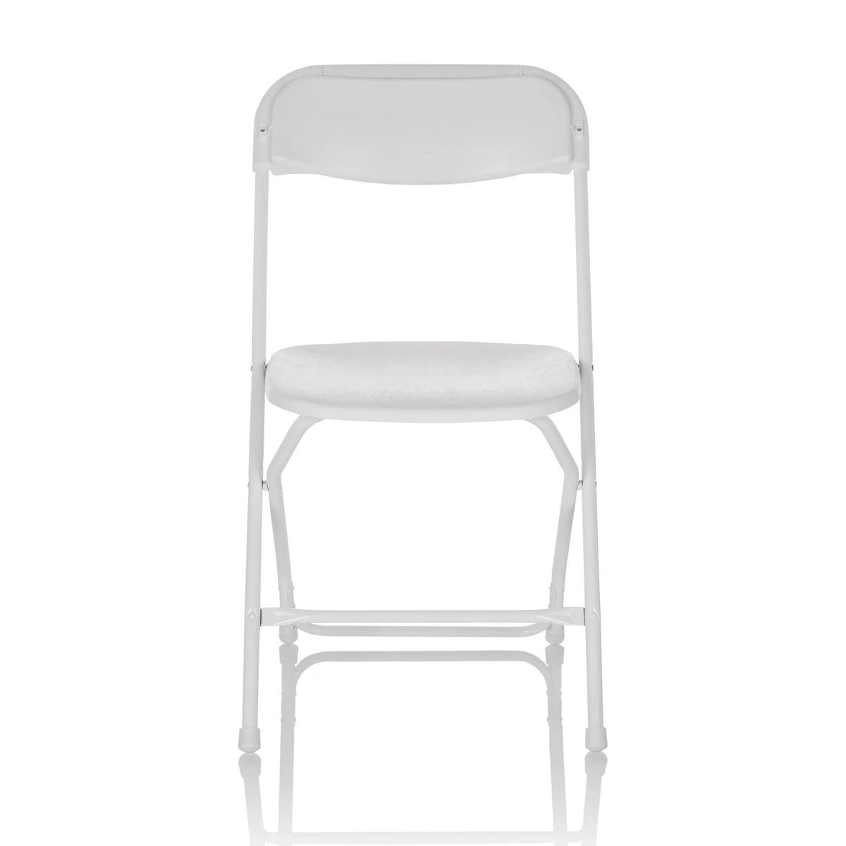 Silla de exterior blanca TUDELA XXL W con asiento acolchado y estructura de hjh OFFICE – vista de 360° (vista frontal 0°)
