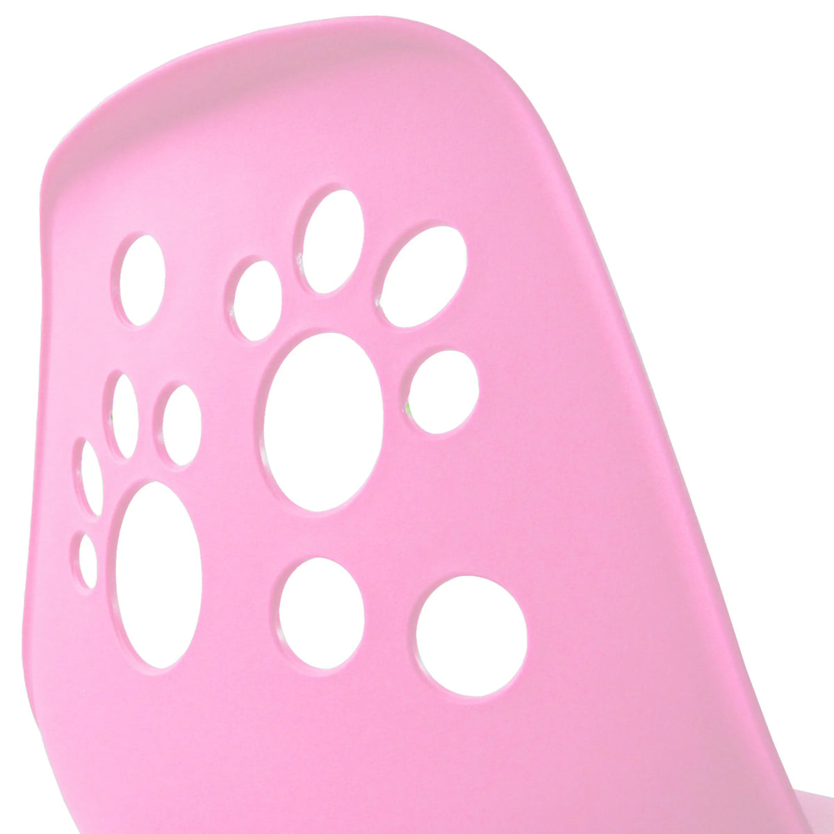 Respaldo rosa con troquelados de huellas de patas de la Silla giratoria para niños FANCY I de hjh OFFICE