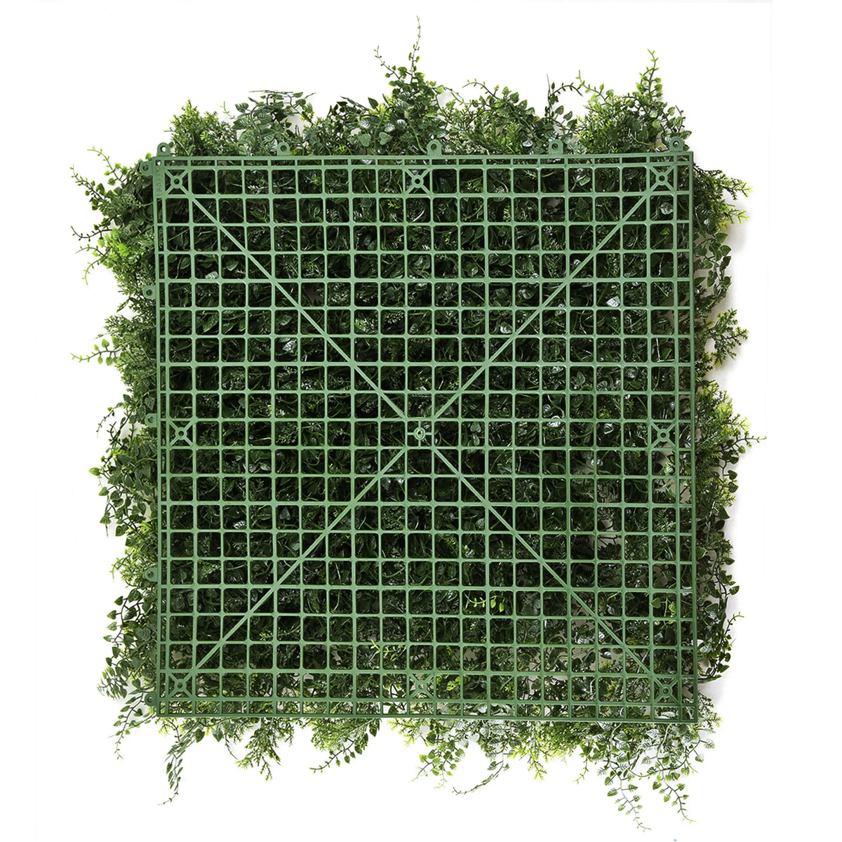 Estera vegetal verde LEAFLUXE 2 con patrón de rejilla cuadrada de plástico de hjh LIVING