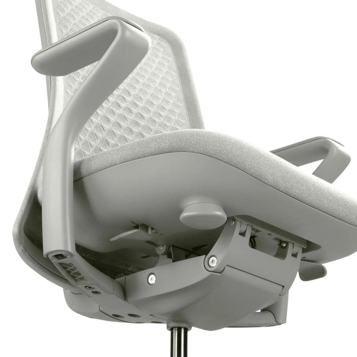 Reposabrazos y mecanismo del asiento de la Silla alta gama VERVIO en gris claro de hjh OFFICE
