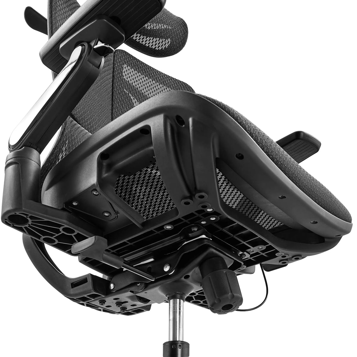 Parte inferior del asiento y mecanismo de la silla de oficina profesional Ergo U2 Pro3 con malla de nailon negra de hjh OFFICE