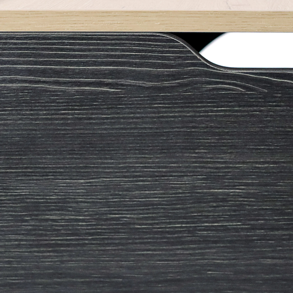 Estructura de la superficie en negro y roble de la casa para gatos KITTY PAWBOX 2 de hjh LIVING