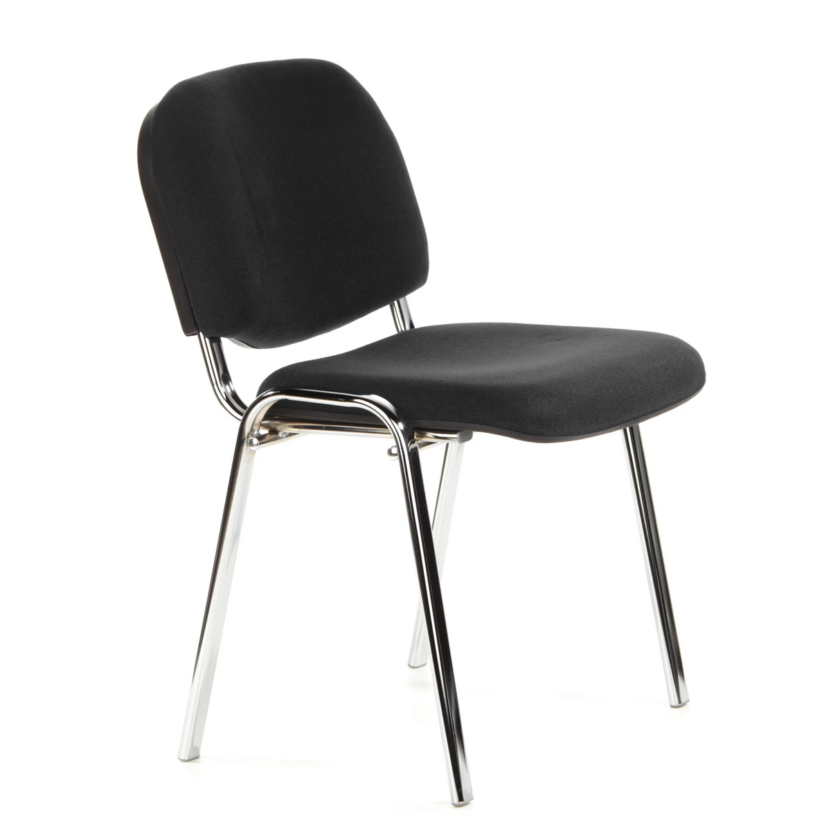 Silla de cuatro patas XT 600 C negra con asiento y respaldo acolchados de hjh OFFICE – vista de 360° (vista frontal en diagonal 60°)