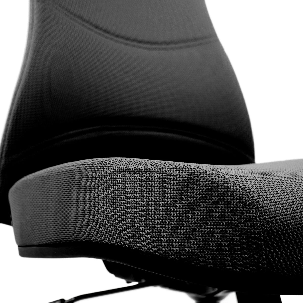 Asiento y respaldo de tela de la Silla de oficina profesional OFFICE XT en negro de hjh OFFICE