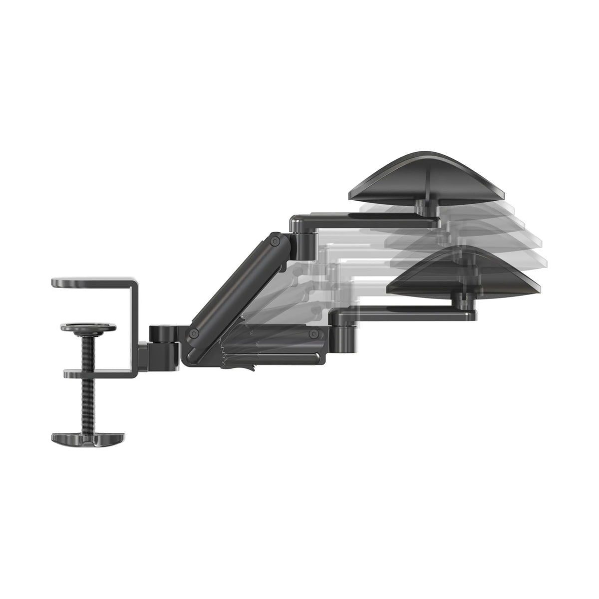 Mecanismo ajustable del apoyabrazos RELEX RT1 en negro con fijación a la mesa de hjh OFFICE