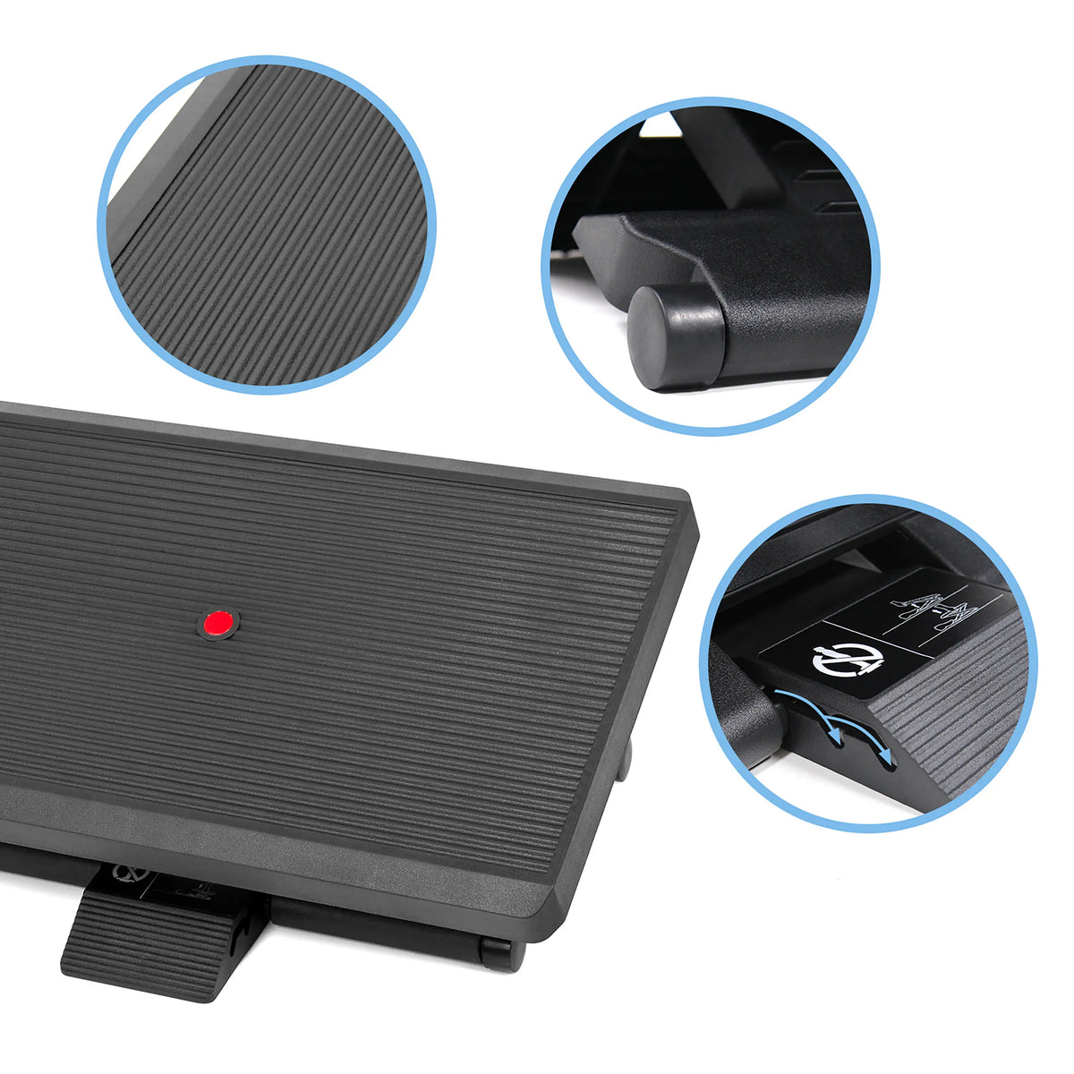 Superficie acanalada y base del Reposapiés PIEDINO STRIPE PRO de hjh OFFICE