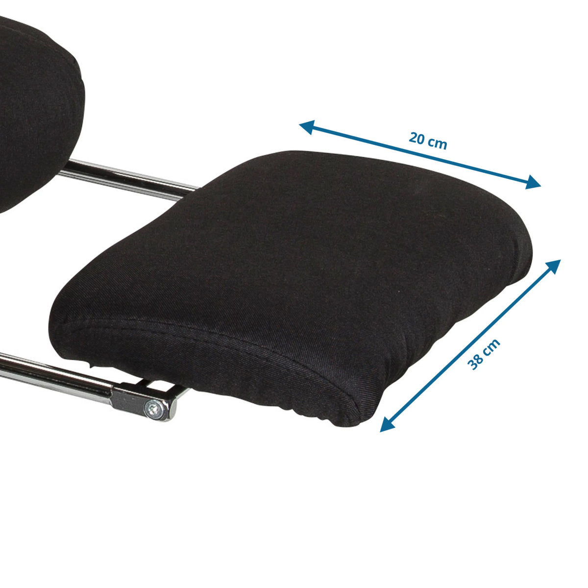 Dimensiones del reposapiés del Sillón de oficina Home Office RELAX CL190 con 20 cm de ancho y 38 cm de fondo de MyBuero