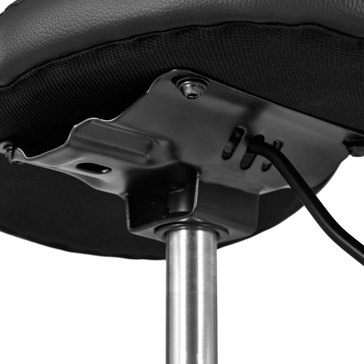 Parte inferior del asiento con pistón de gas y conexión de cable de la silla de oficina Sattix en negro de hjh OFFICE