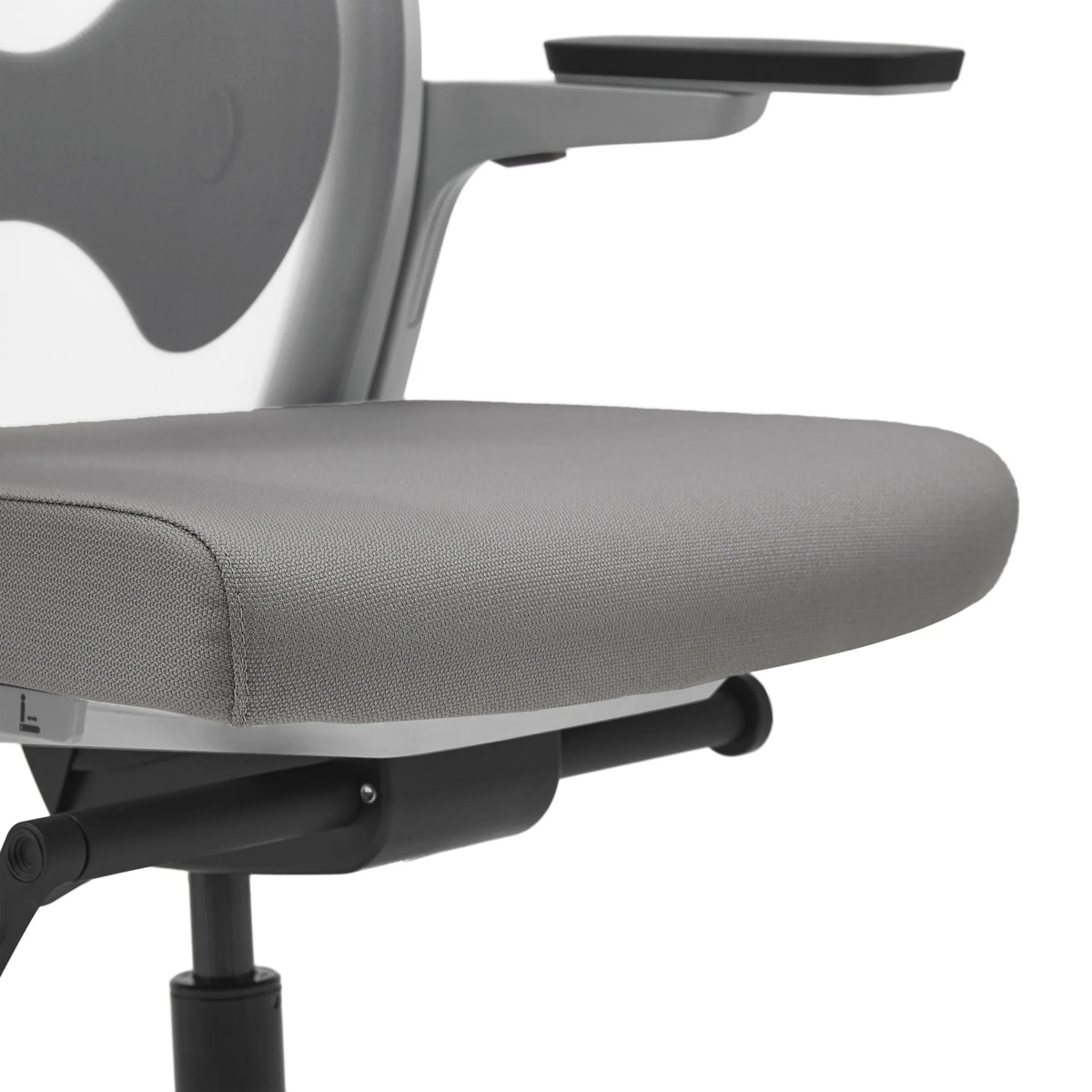 Asiento y reposabrazos grises de la silla de oficina profesional ARCEO W de hjh OFFICE