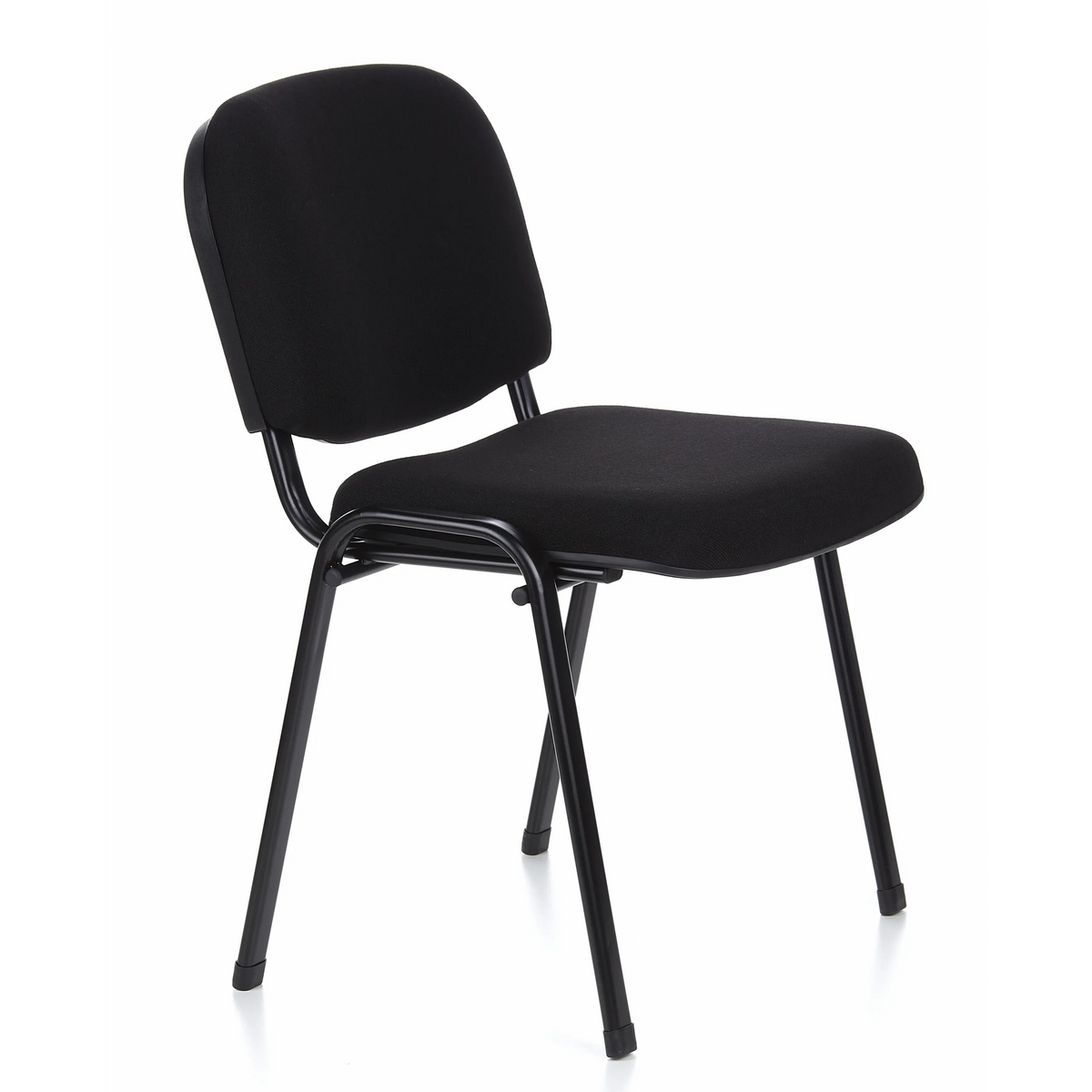 Silla de cuatro patas XT 600 SW negra con asiento y respaldo acolchados de hjh OFFICE – vista de 360° (vista frontal en diagonal 60°)