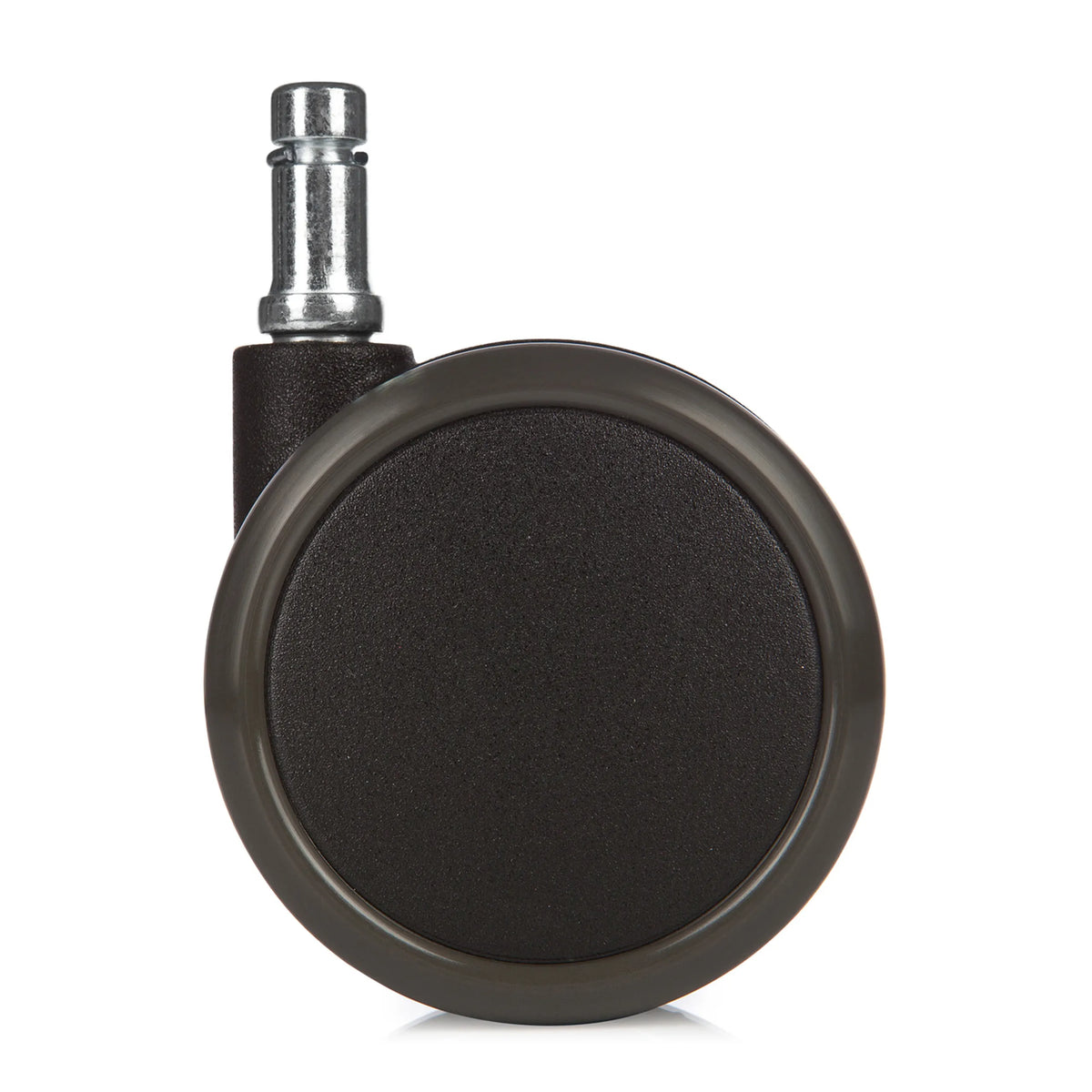Ruedas para sillas 5x ROLO 10mm/65mm negras para suelos duros con pin de metal plateado de hjh OFFICE