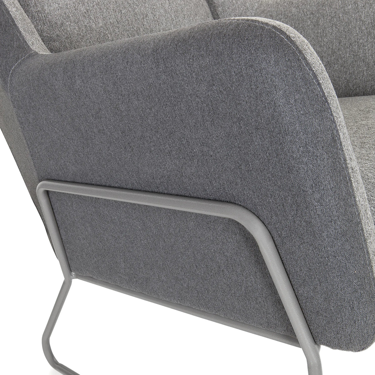 Reposabrazos y estructura gris del sillón tapizada LAGUN de hjh OFFICE