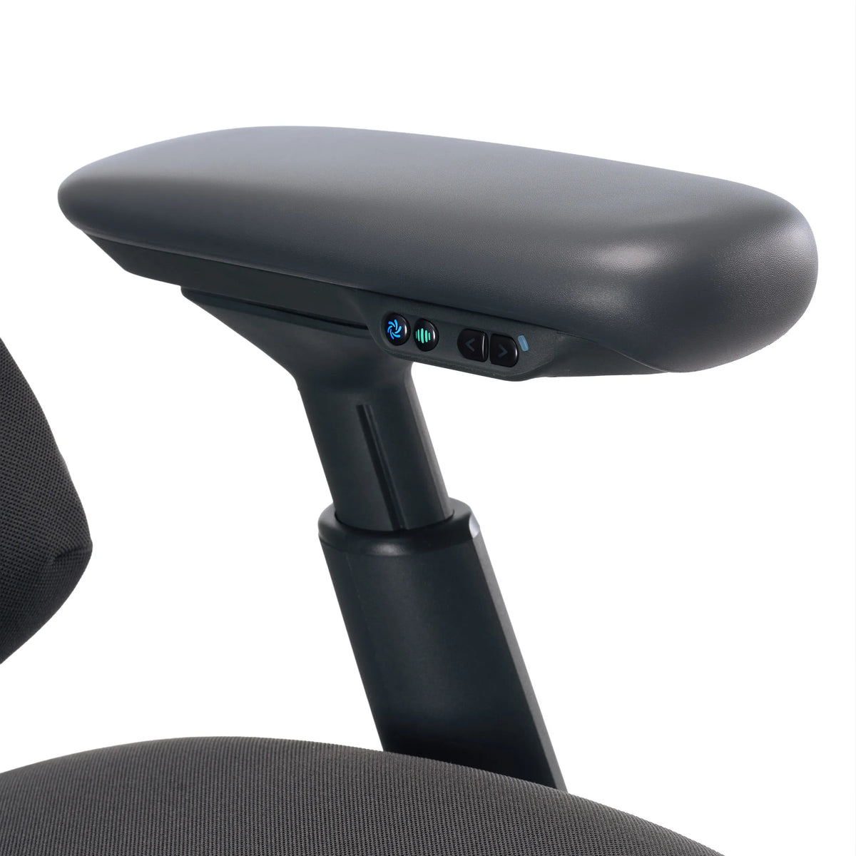 Reposabrazos ajustable en gris oscuro de la Silla alta gama LiberNovo Omni Pro de Libernovo