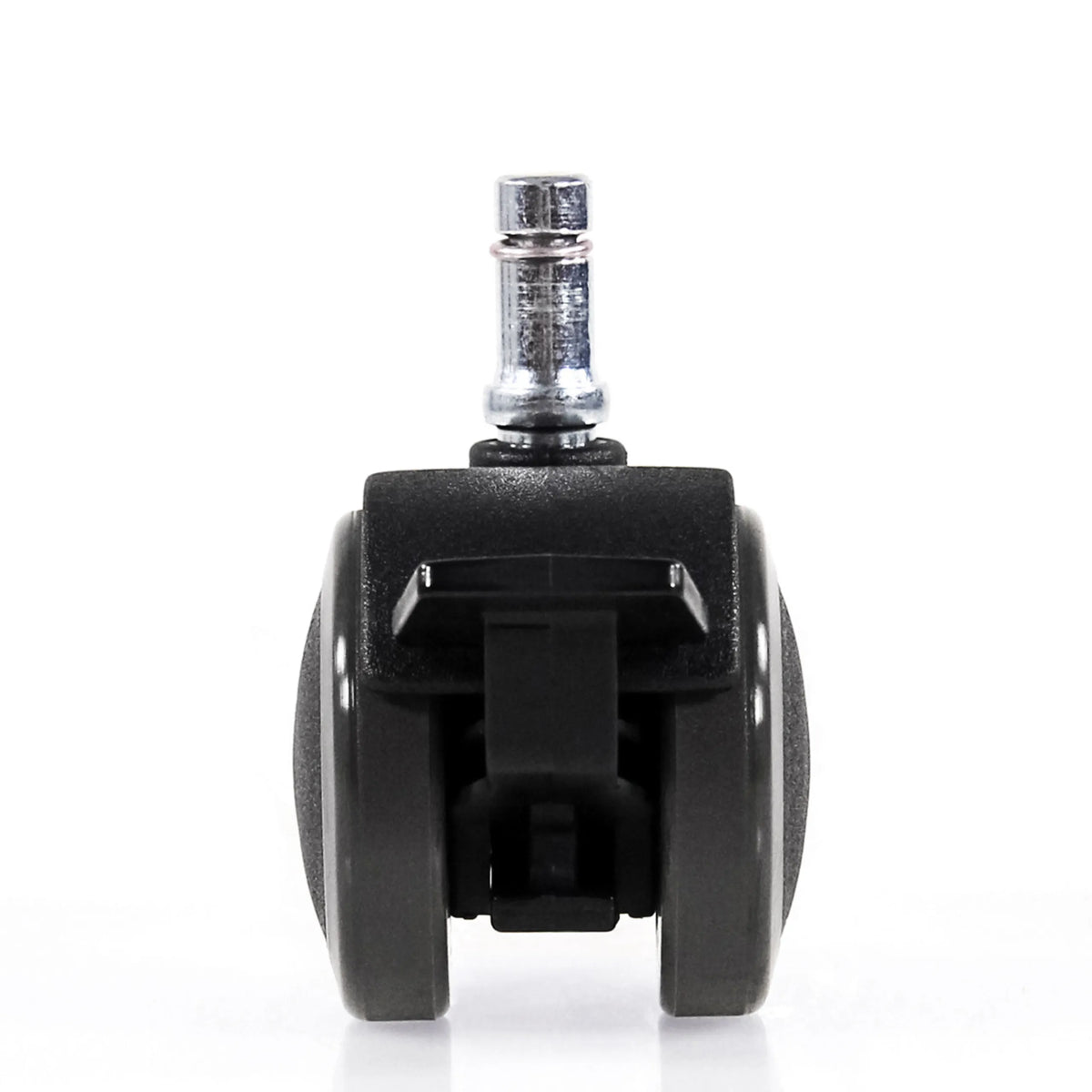 Rueda para sillas negra individual 5x ROLO STOP 10mm/50mm para suelos duros con pin de metal de hjh OFFICE