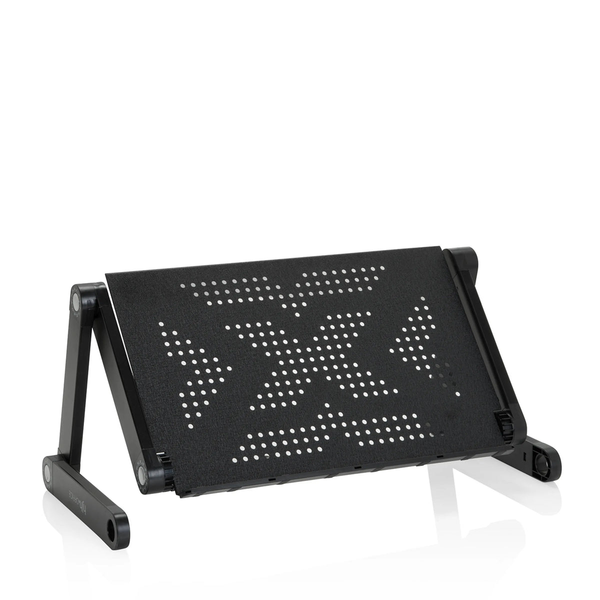 Soporte de escritorio VM-SA II en negro con superficie perforada y soporte ajustable de hjh OFFICE