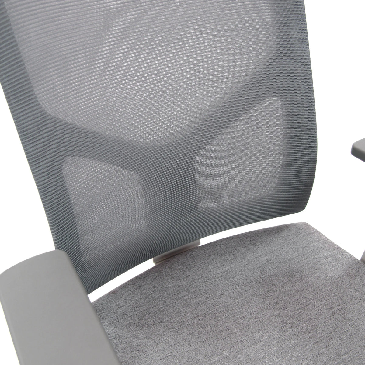 Respaldo y asiento de malla gris de la silla de viga voladiza BRETON V W de hjh OFFICE
