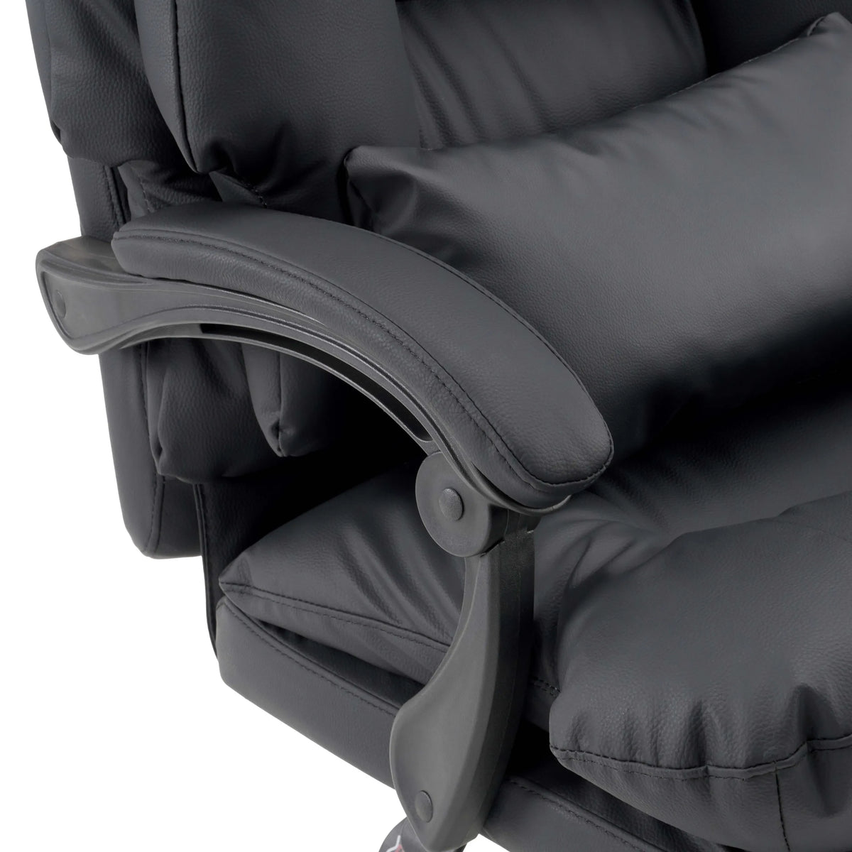 Reposabrazos acolchado del sillón de oficina Home Office Relax Legoro en cuero sintético negro de MyBuero