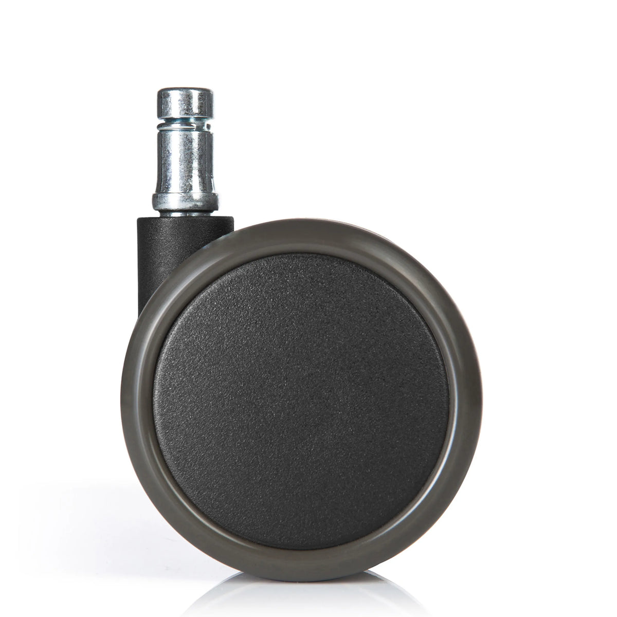 Ruedas para sillas negras 5x ROLO FREE 10mm/65mm para suelos duros con pin de metal plateado de hjh OFFICE