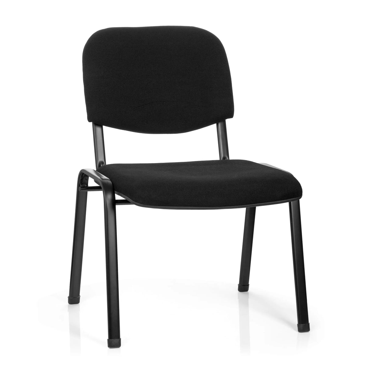 Silla de cuatro patas negra XT 600 XL con tapizado en el asiento y el respaldo de hjh OFFICE – vista de 360° (vista frontal 20°)