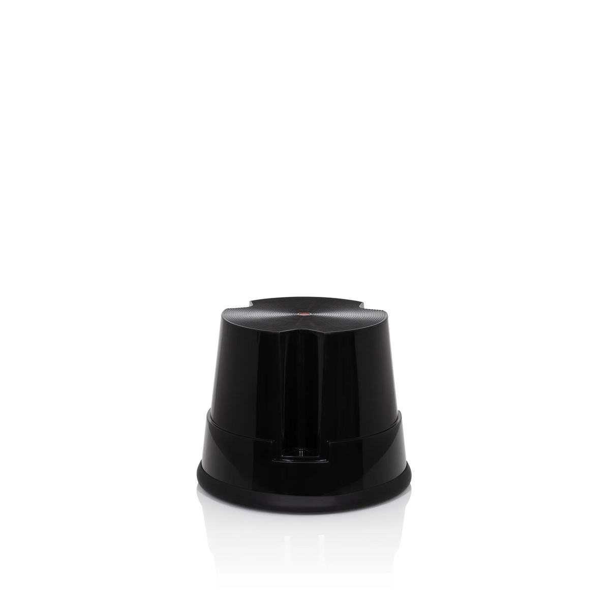 Taburete bajo TIO-S negro con superficie antideslizante de hjh OFFICE – vista de 360° (vista frontal 0°)