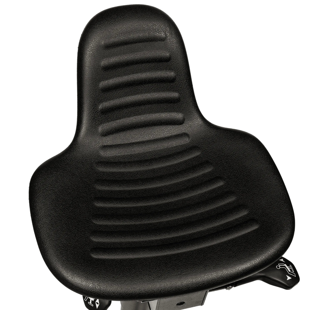 Asiento negro con nervaduras horizontales del asiento de pie TOP WORK 34 de hjh OFFICE