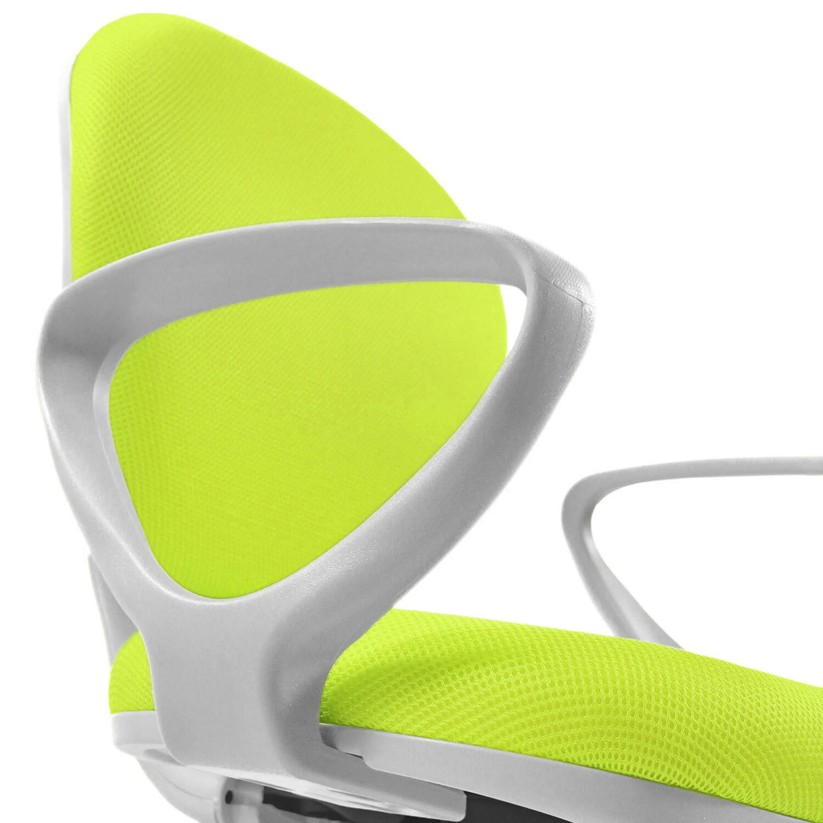 Reposabrazos gris de la silla giratoria para niños KID COLOUR G1 con malla verde de hjh OFFICE