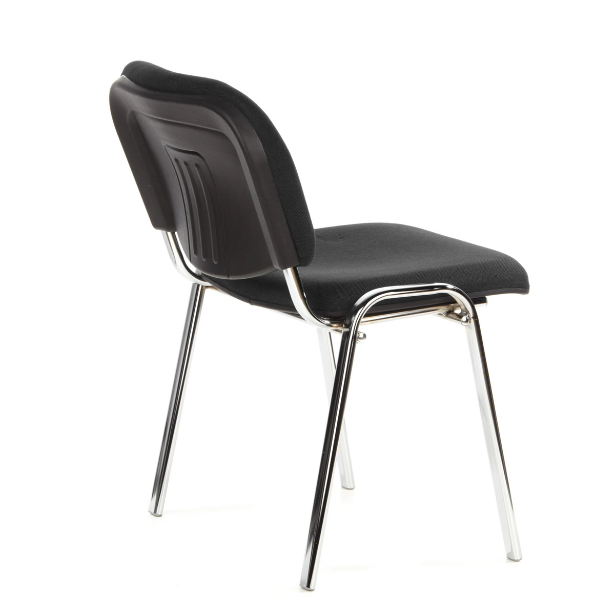 Silla de cuatro patas XT 600 C negra con asiento y respaldo acolchados de hjh OFFICE – vista de 360° (vista trasera en diagonal 120°)