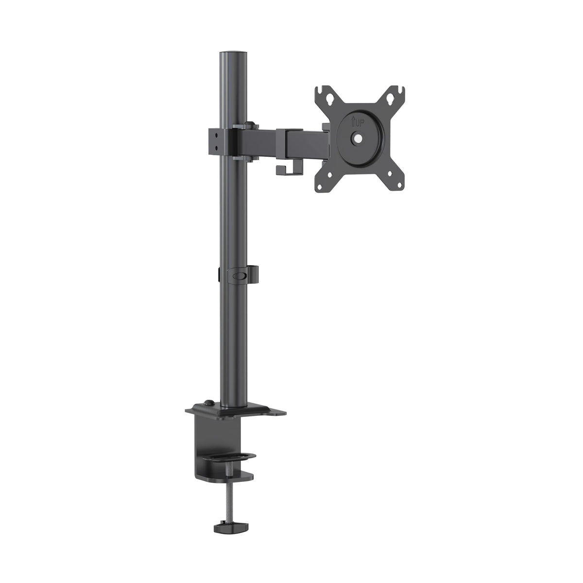 Soporte de monitor negro Ergomount M1 con mástil ajustable en altura y placa VESA de hjh OFFICE