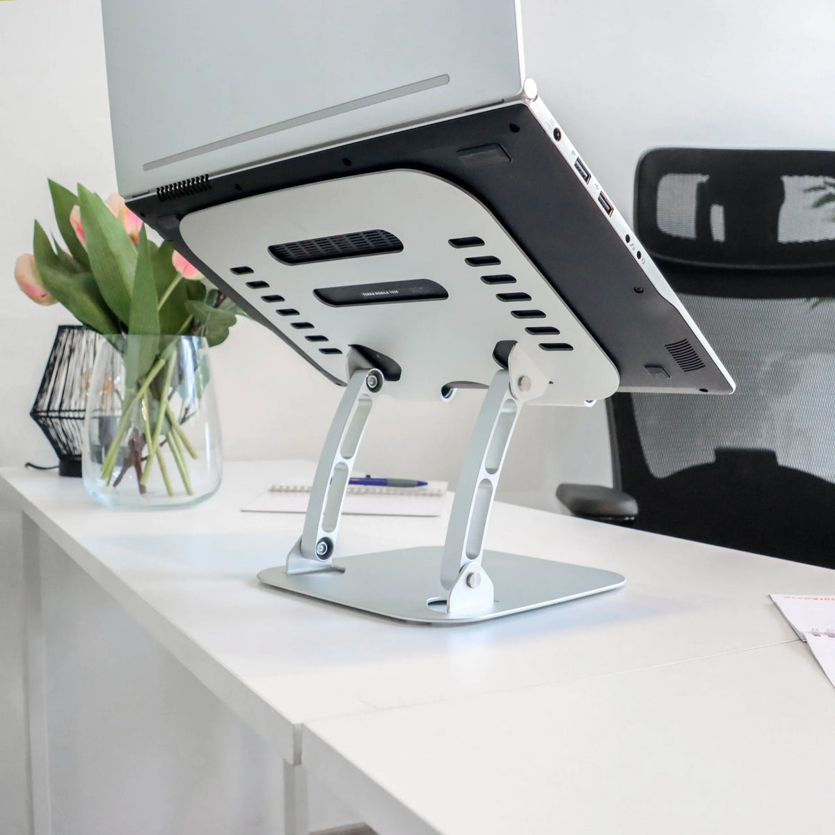 Soporte plateado del Soporte para portátil LAPTOP STAND de hjh OFFICE