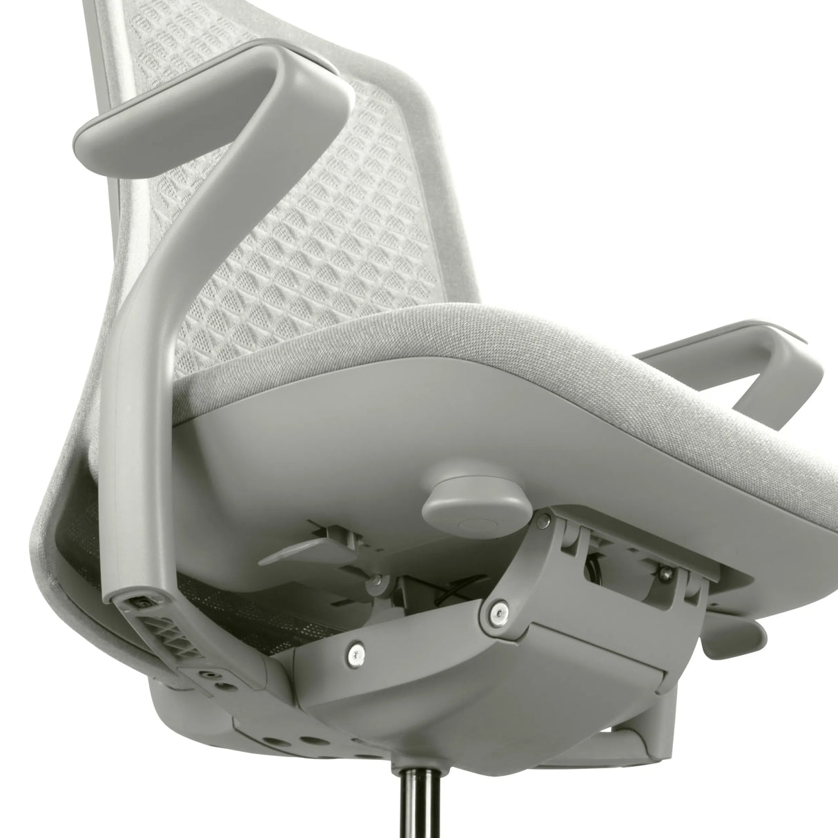 Reposabrazos y mecanismo del asiento de la Silla alta gama VERVIO en gris claro de hjh OFFICE