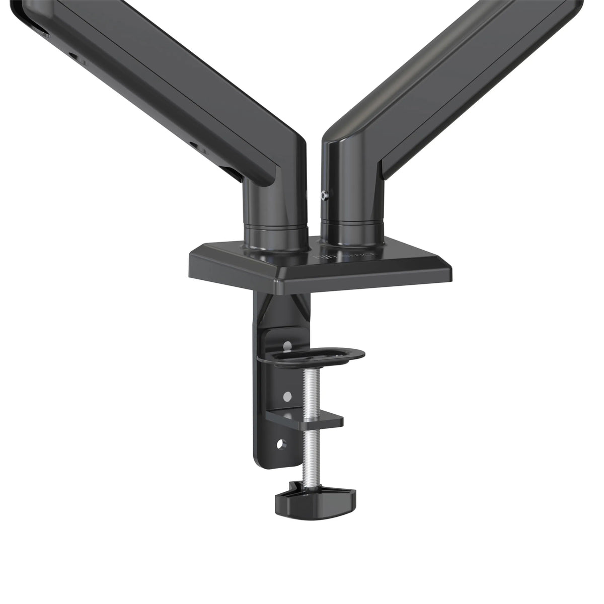 Fijación a la mesa con abrazadera de tornillo del Soporte de monitor Ergomount GF2 en negro de hjh OFFICE
