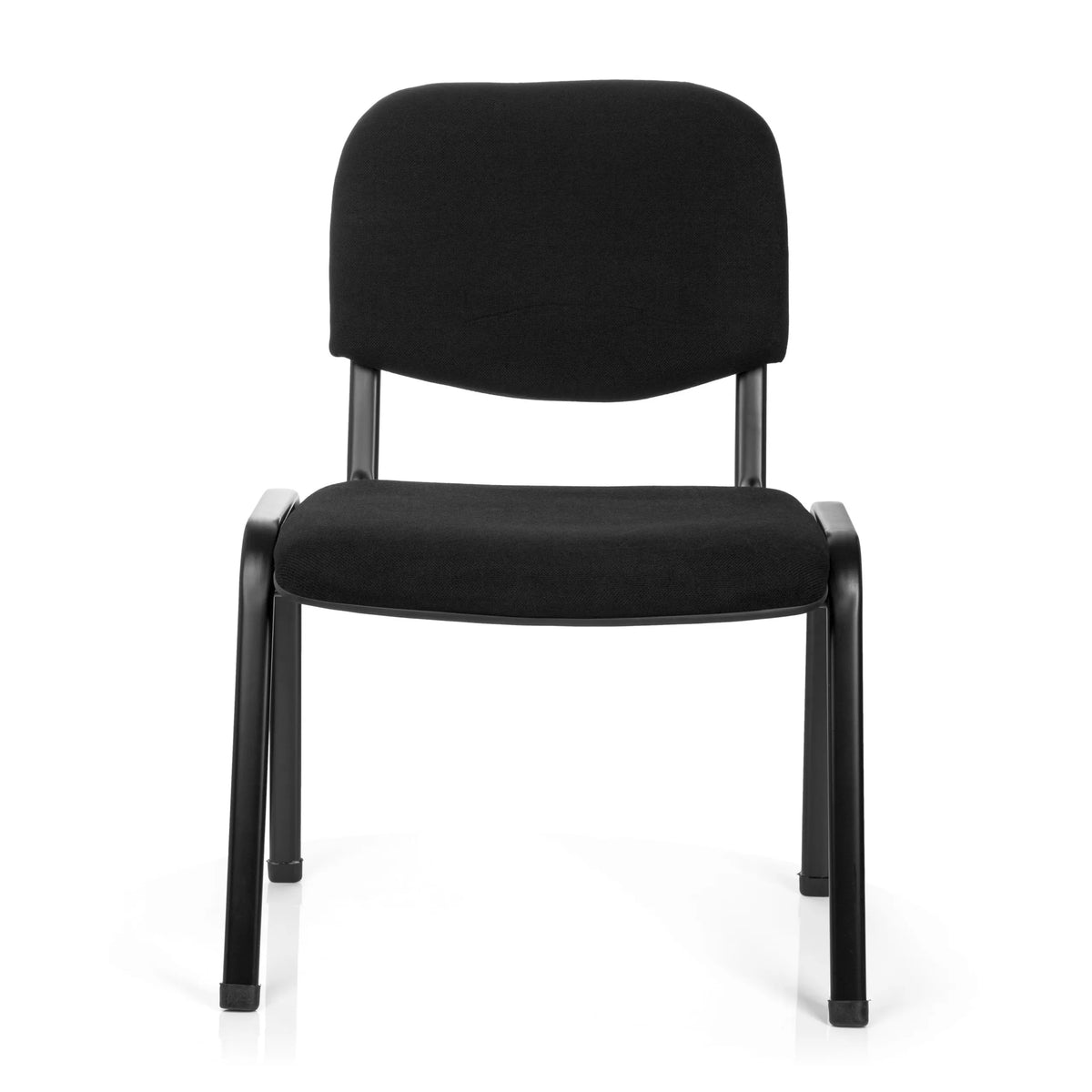 Silla de cuatro patas negra XT 600 XL con tapizado en el asiento y el respaldo de hjh OFFICE – vista de 360° (vista frontal 0°)