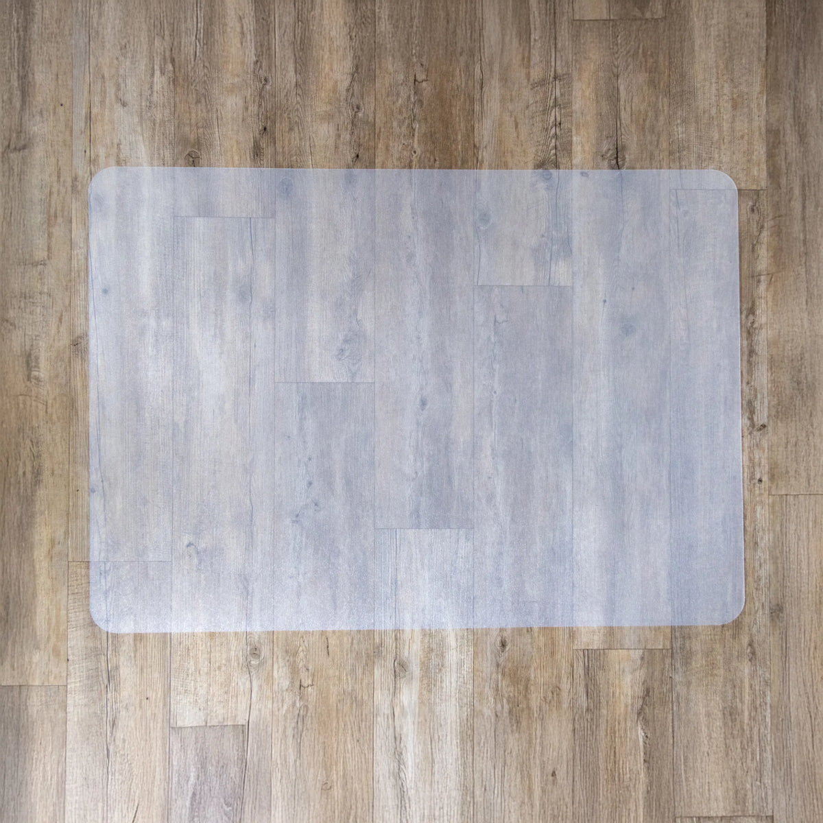 Milchweiße Bodenschutzmatte FORTIFLEX für Hartböden in den Maßen 120 x 90 cm von hjh OFFICE