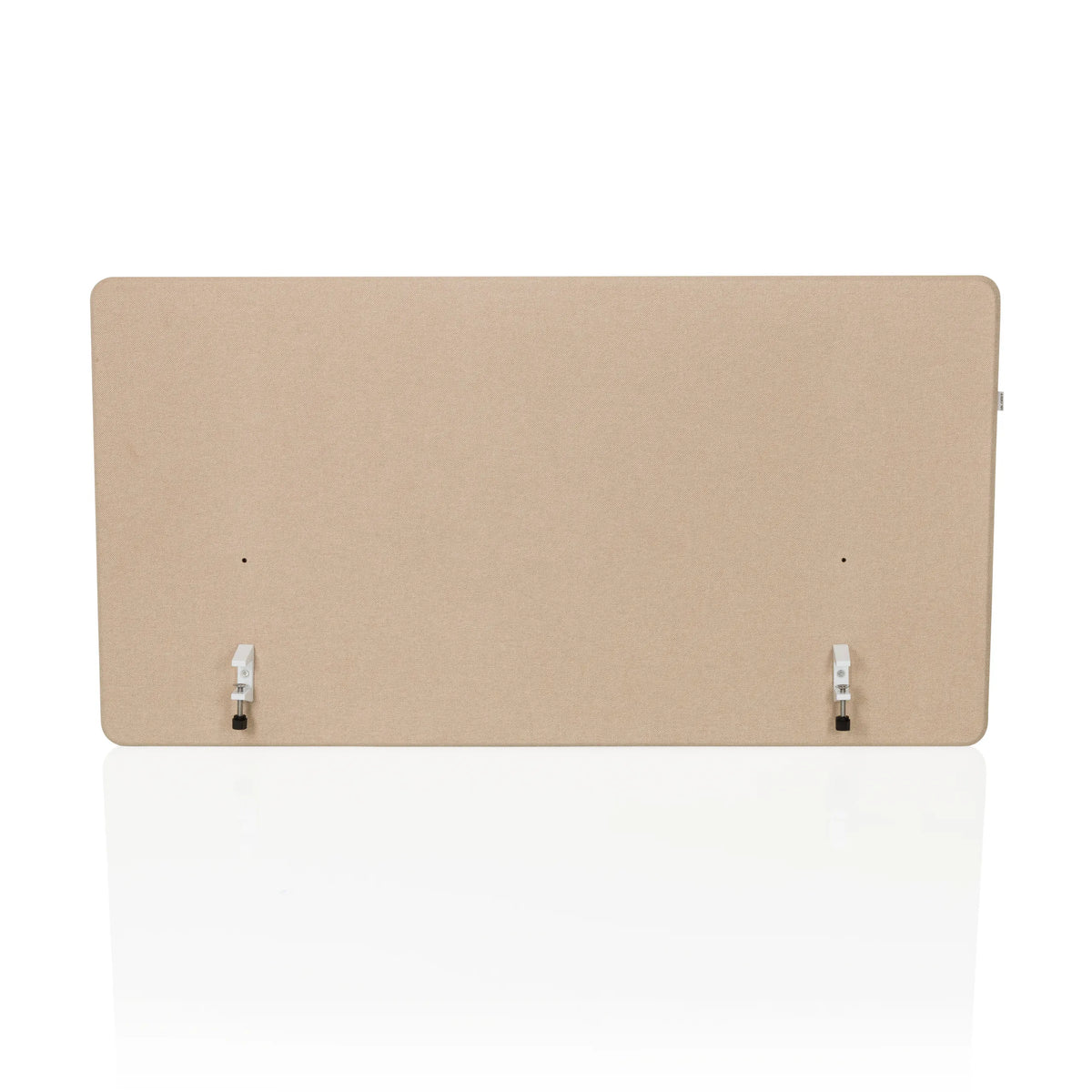 Separador de mesa beige FLEXMIUT D1 con dos soportes plateados de hjh OFFICE