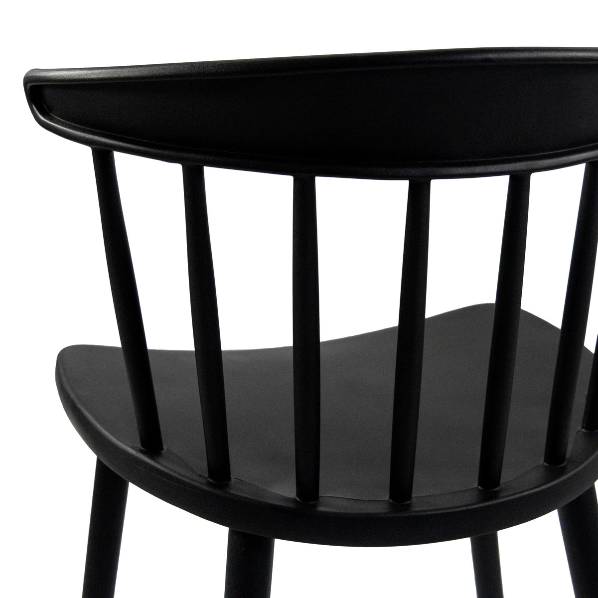 Respaldo con barrotes verticales de la Silla de comedor ARTIFO RIB en negro de hjh LIVING