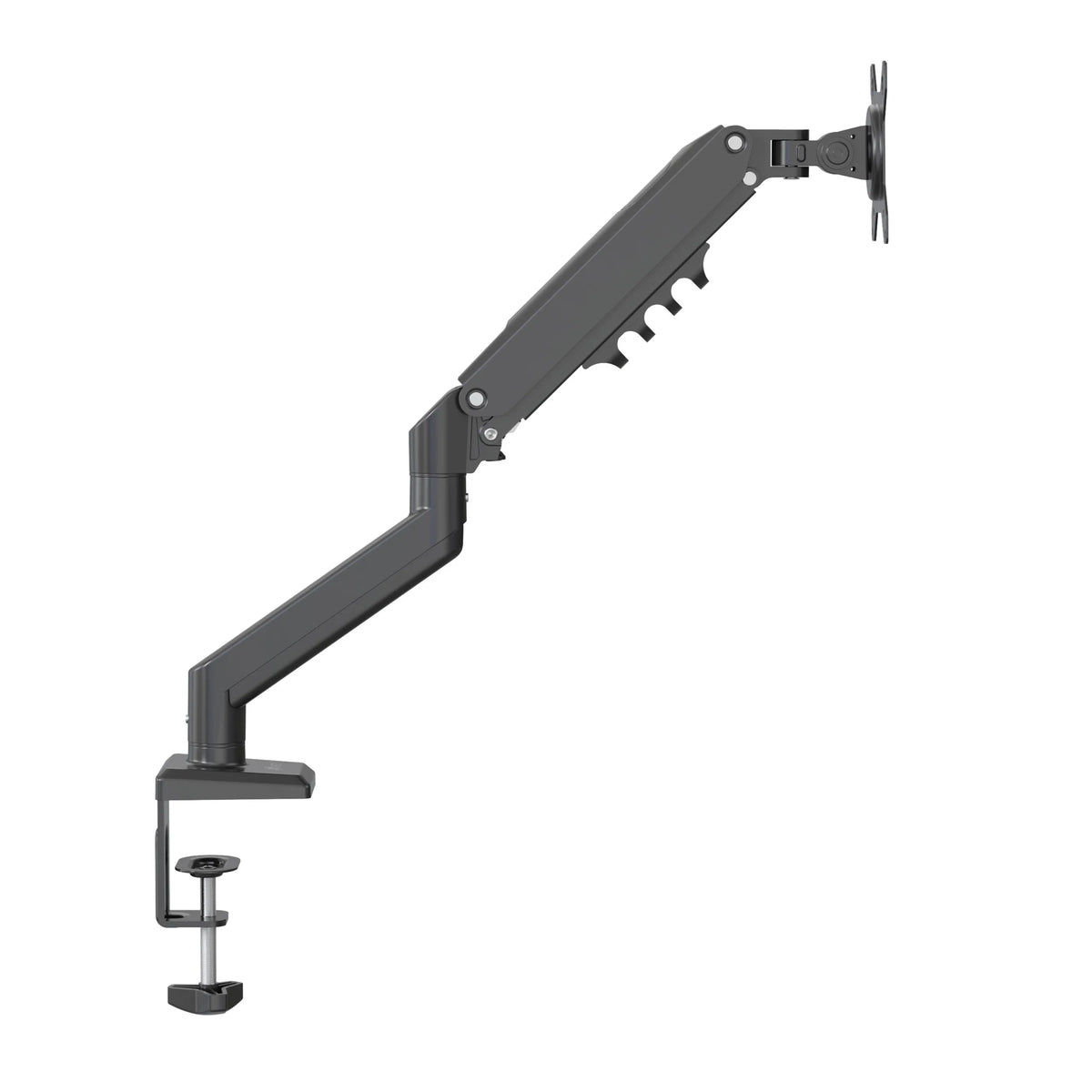 Soporte de monitor Ergomount GF1 negro con brazo articulado y fijación de abrazadera de mesa de hjh OFFICE