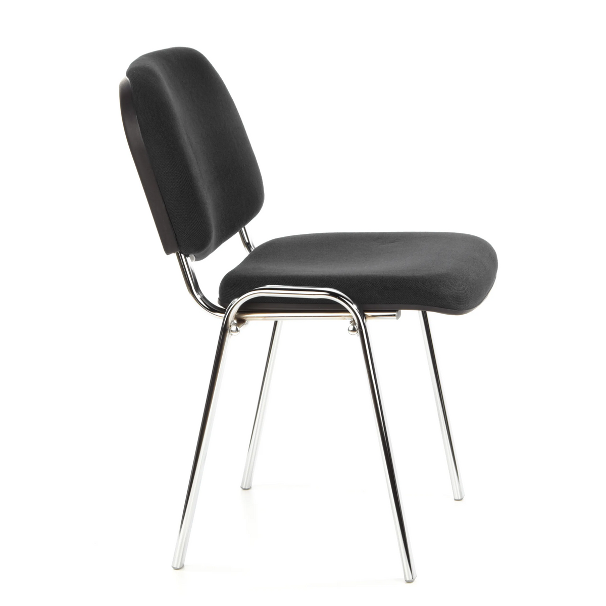 Silla de cuatro patas XT 600 C negra con asiento y respaldo acolchados de hjh OFFICE – vista de 360° (vista lateral 80°)