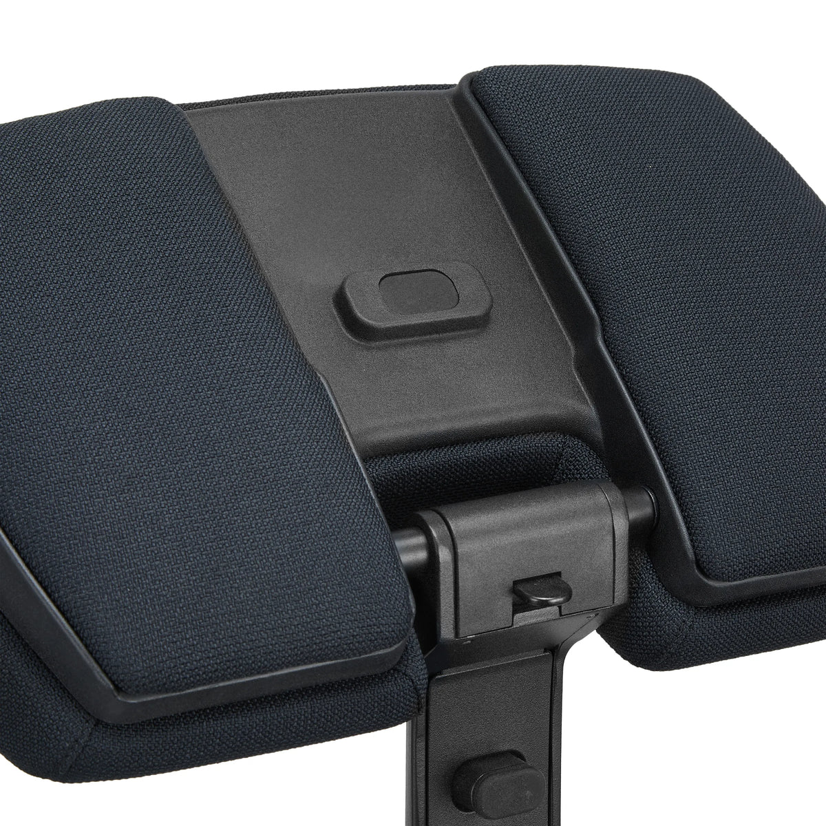 Apoyo acolchado para las rodillas de la silla ergonómica de rodillas EvoShift en negro con estructura negra de hjh OFFICE