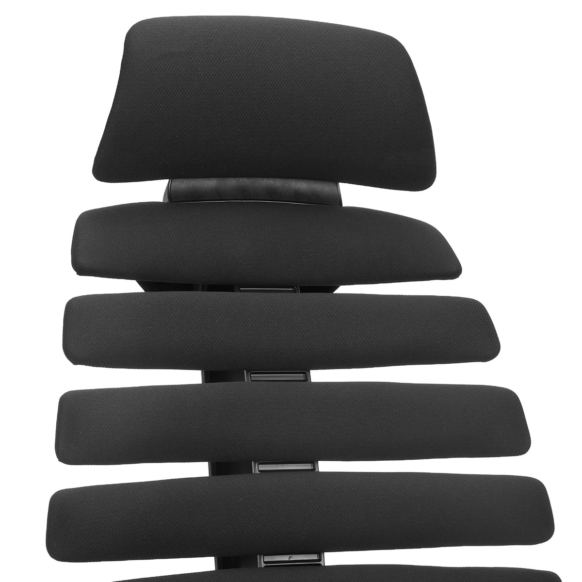 Respaldo acolchado con reposacabezas de la silla de oficina profesional ERGO LINE ECO en tela negra de hjh OFFICE