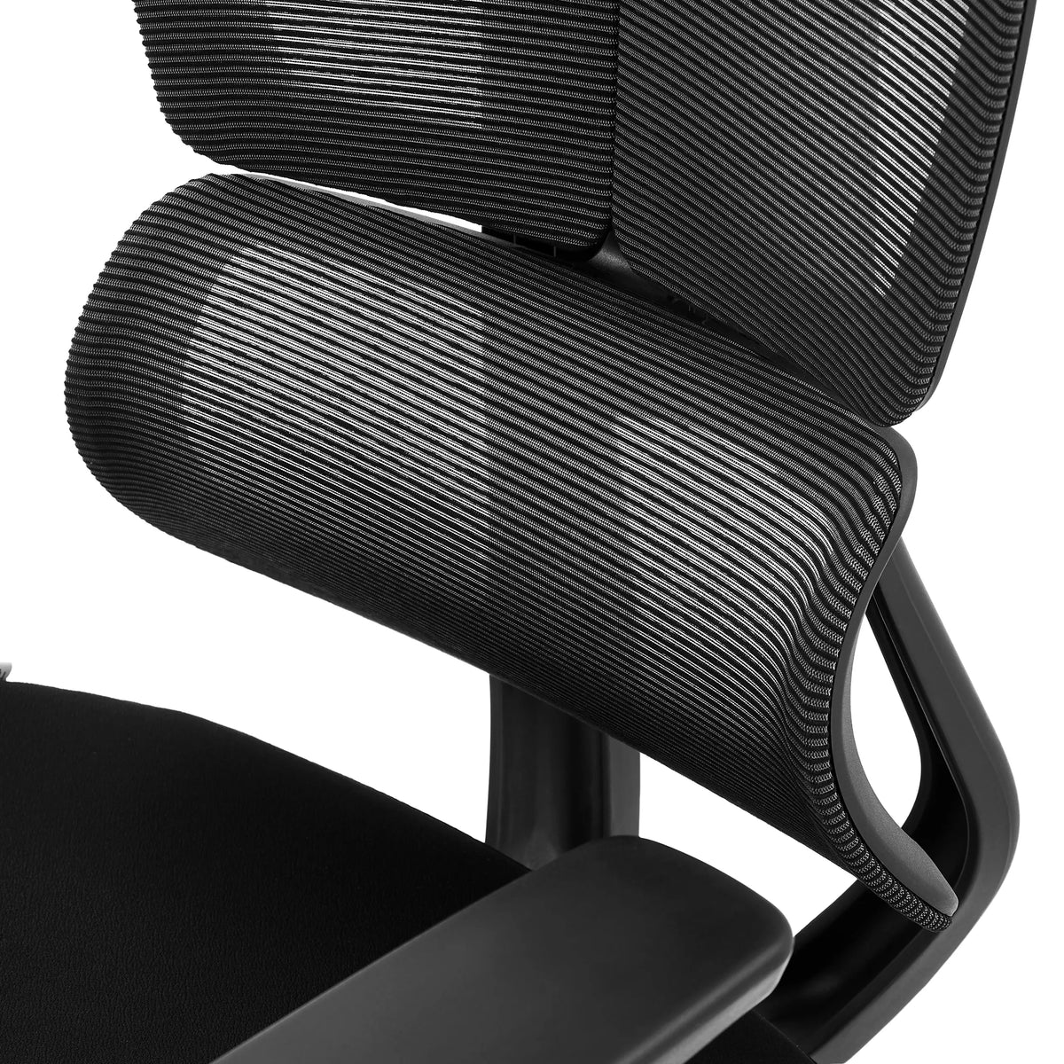 Soporte lumbar con malla de la silla de oficina profesional Ergo U2 Flex3 en negro de hjh OFFICE