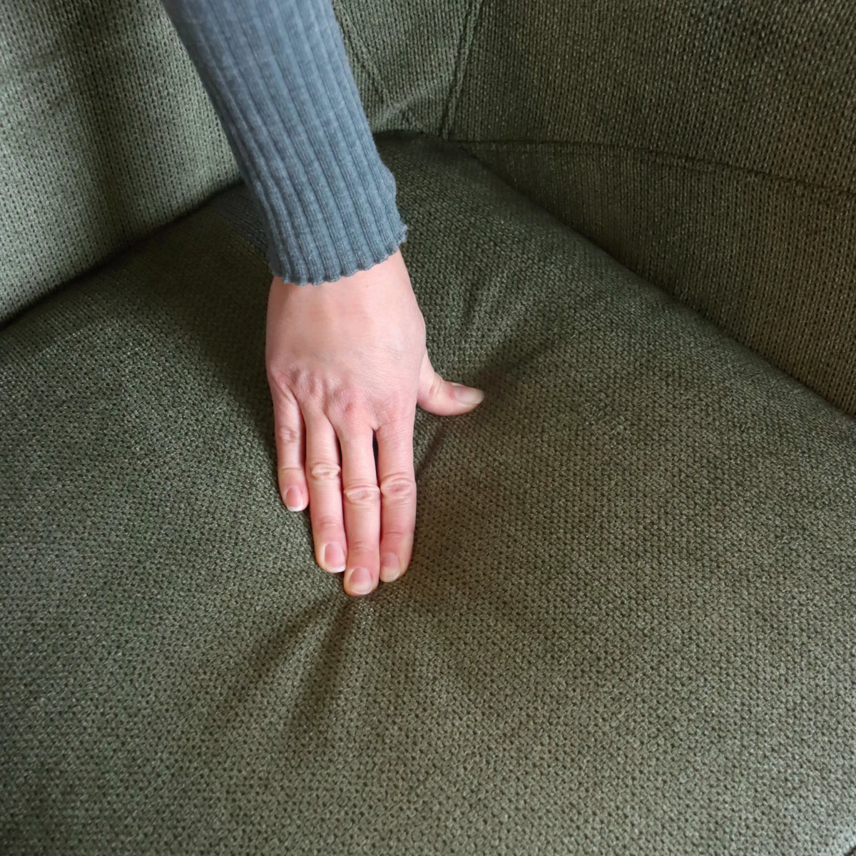 Tapa de tela verde del asiento del Sillón de diseño THASSOS de hjh LIVING