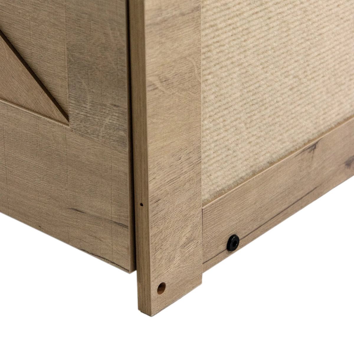 Conexión de esquina con tornillo y estructura de madera de la Casa para gatos KITTY PAWBOX 1 en roble de hjh LIVING